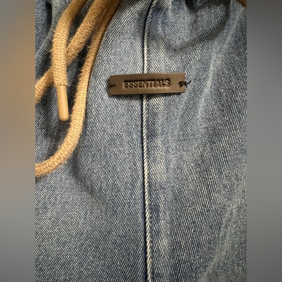 Fear of God Essentials Denim Drawstring Lounge Pants Large - Picture 5 of 8